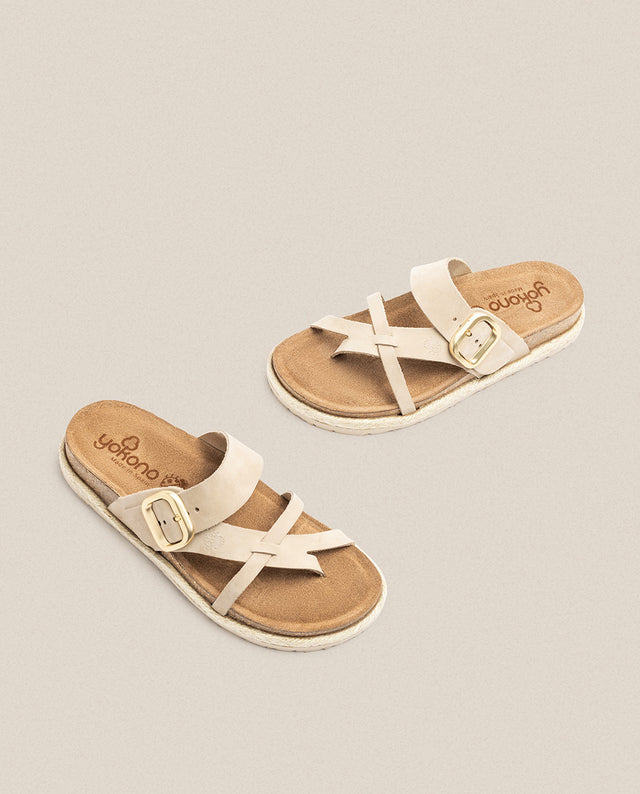 yokono Sandalia plana Arena 003 beige Rebajas de fábrica