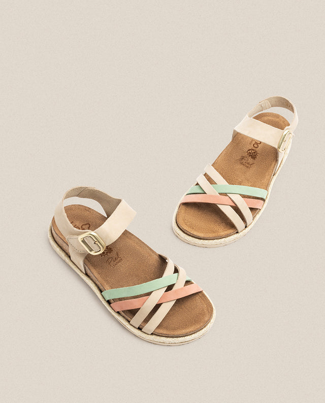 yokono Sandalia plana Arena 001 beige Descuento