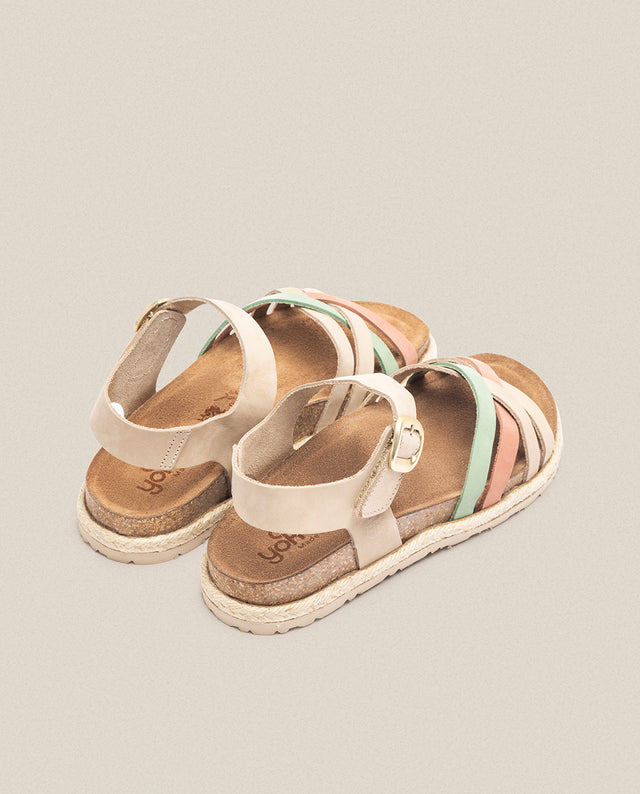 yokono Sandalia plana Arena 001 beige Descuento
