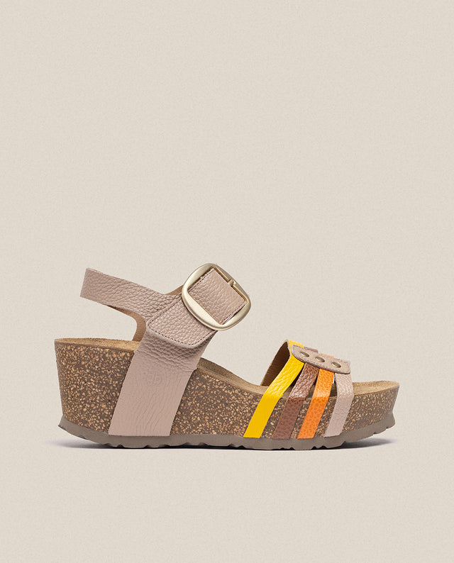 yokono Sandalia cuña Bari 304 beige Tienda