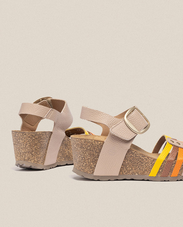yokono Sandalia cuña Bari 304 beige Tienda