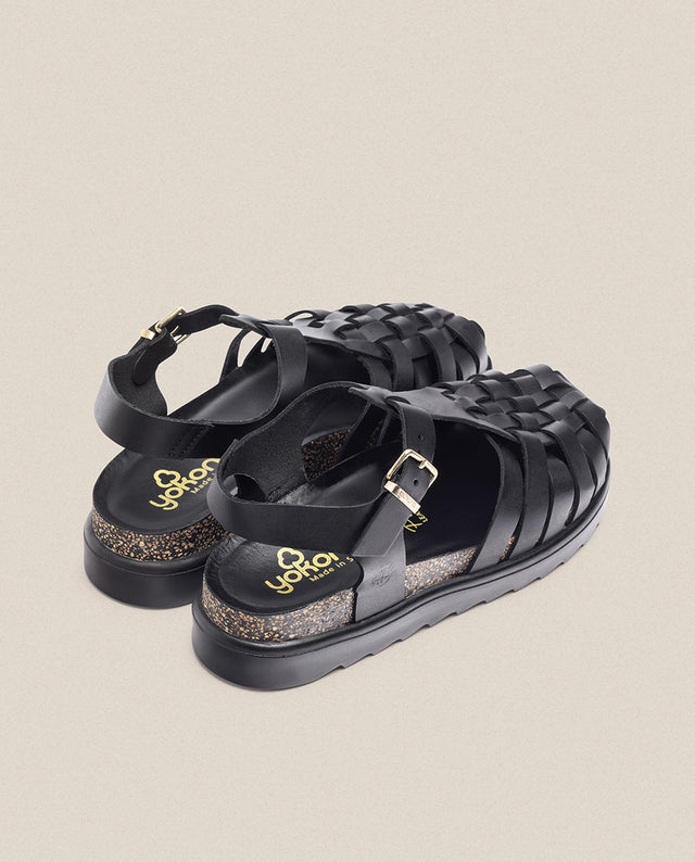 yokono Sandalia de plataforma Tunez 017 negro Tienda