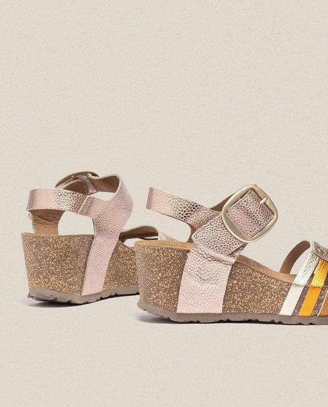 yokono Sandalia cuña Bari 304 rosa Mejor oferta