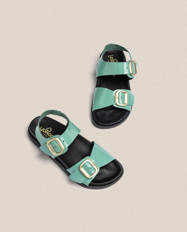 yokono Sandalia plana Morena 002 verde COMPRAR AHORA