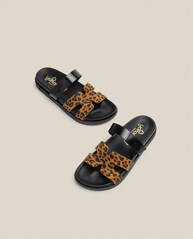 yokono Sandalia plana Morena 125 leopardo Grandes descuentos