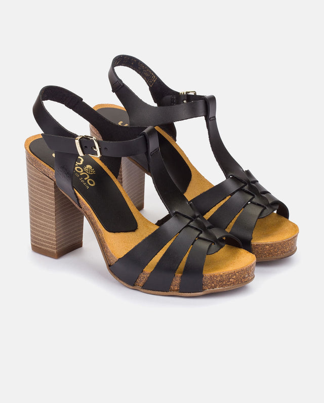 yokono Sandalia de tacón Caracas 101 negro Precios de Black Friday