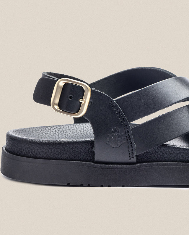 yokono Sandalia plana Morena 005 negro Rebajas de fin de temporada