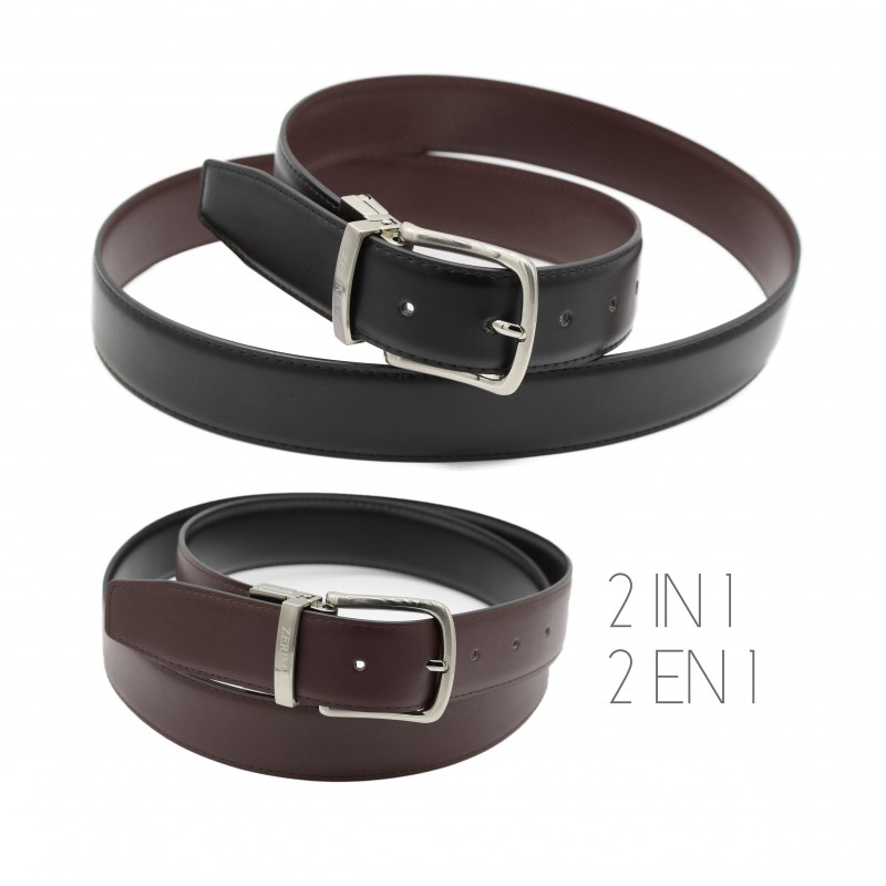 zerimar shoes Cinturon reversible de piel de 32 mm modelo DOUBLO Precios de Black Friday