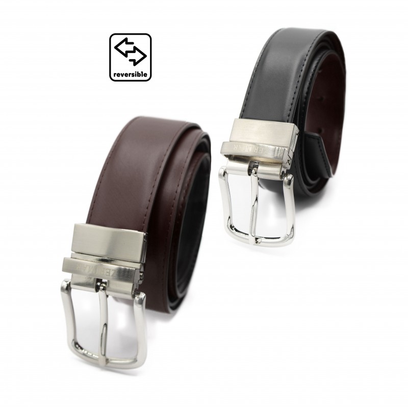 zerimar shoes Cinturon reversible de piel de 32 mm modelo DOUBLO Precios de Black Friday