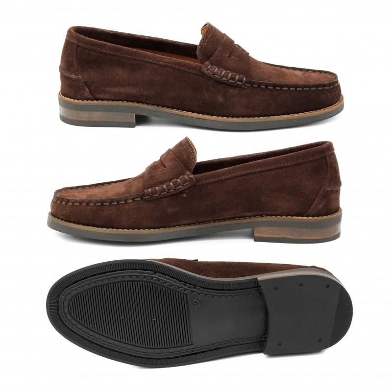 zerimar shoes Mocasines de piel de serraje modelo GLAMO Libre de impuestos