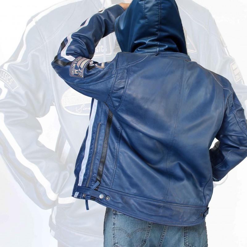 zerimar shoes Chaqueta con capucha de piel con parches BOLLWO Oferta exclusiva