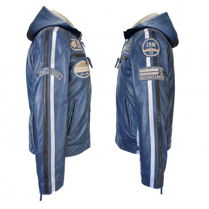 zerimar shoes Chaqueta con capucha de piel con parches BOLLWO Oferta exclusiva