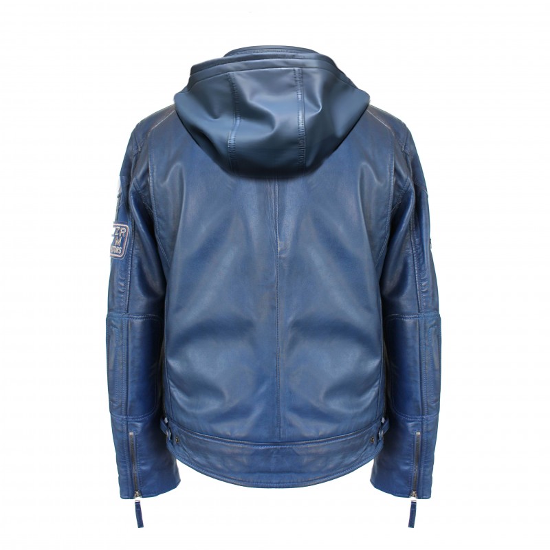 zerimar shoes Chaqueta con capucha de piel con parches BOLLWO Oferta exclusiva