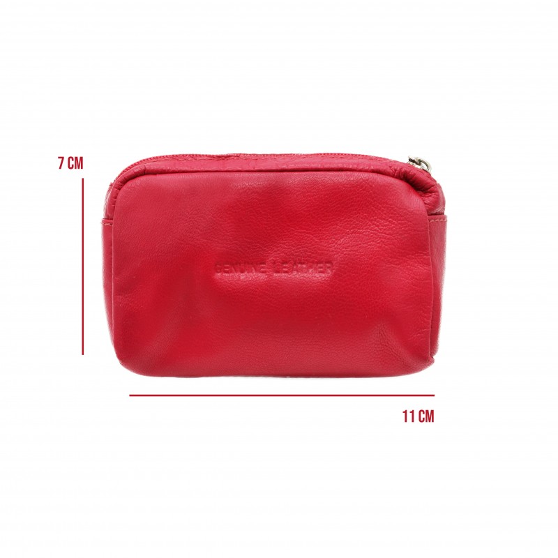 zerimar shoes Monedero de piel con llavero 7x11 cm CHERRY Descuento por venta flash