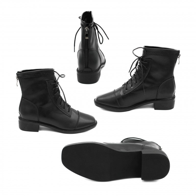 zerimar shoes Botas de cordones con punta cuadrada modelo LIBBY Ofertas de temporada