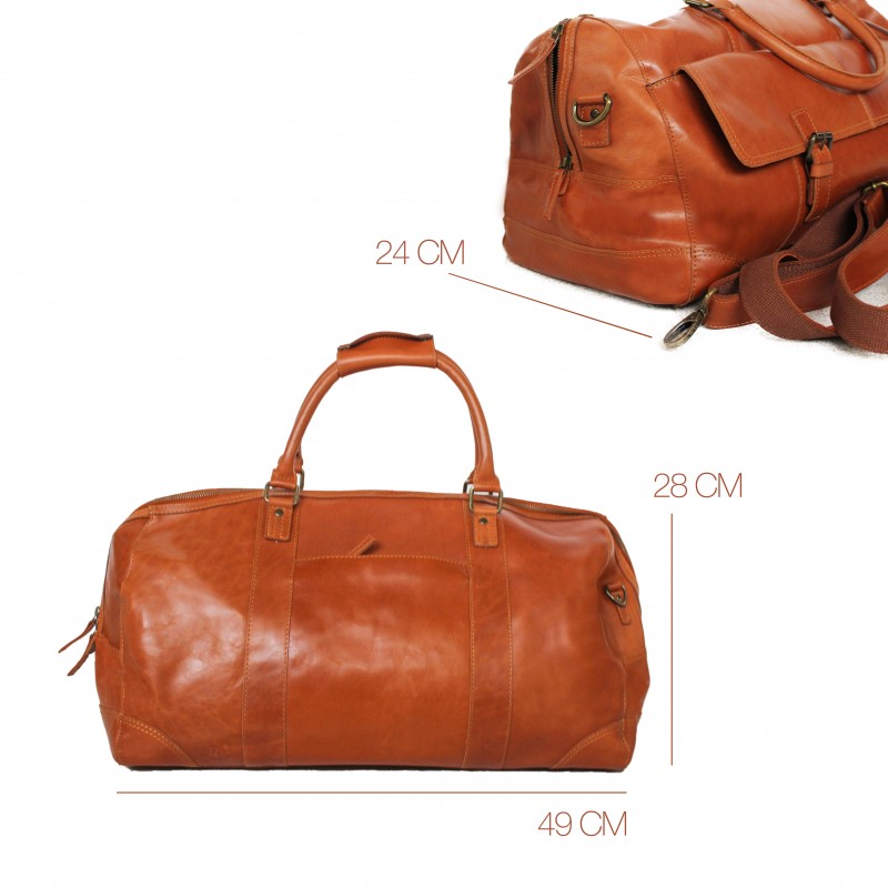 zerimar shoes Bolso de piel grande de viaje 28x49x24 cm DECOX Rebajas de fin de temporada