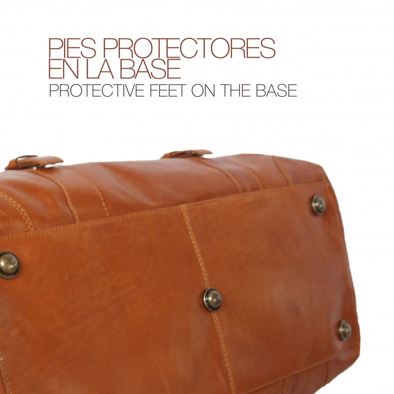 zerimar shoes Bolso de piel grande de viaje 28x49x24 cm DECOX Rebajas de fin de temporada