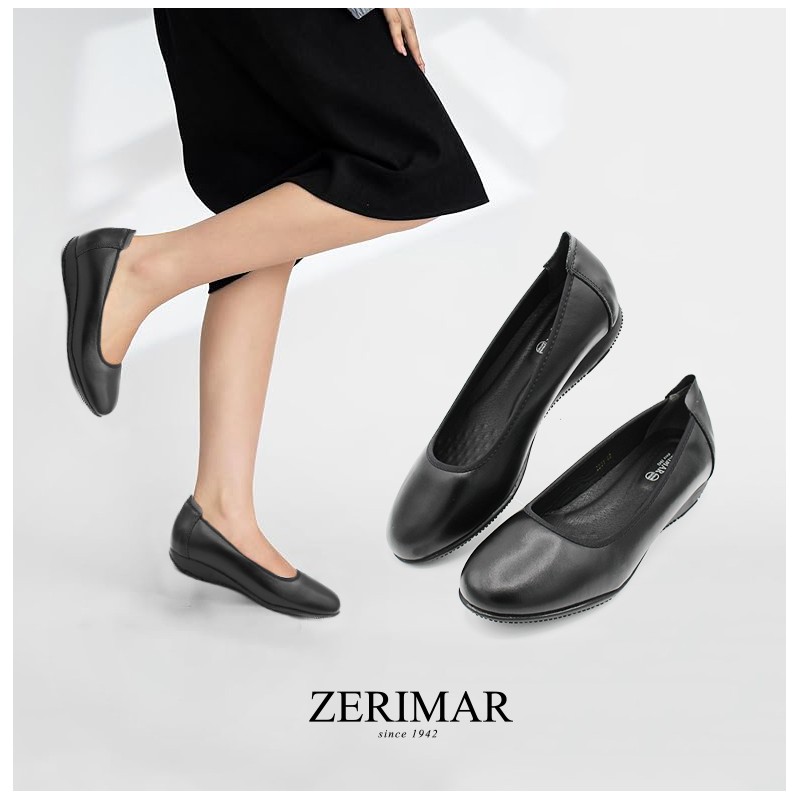 zerimar shoes Zapato de Piel Profesional para Oficina y Eventos - tacón 2 5 cm En línea