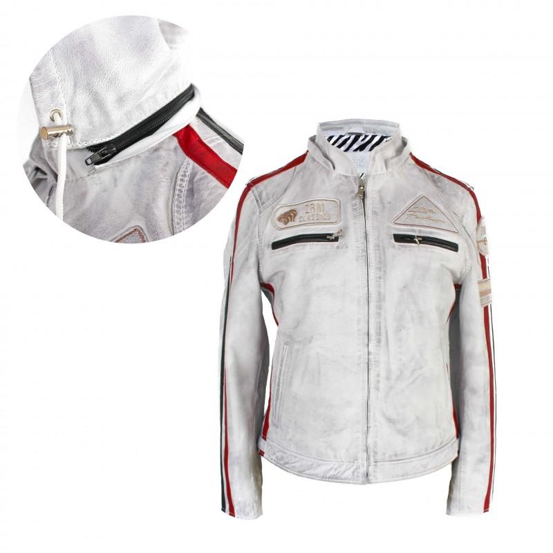 zerimar shoes Chaqueta de piel con parches y capucha desmontable BOLLWOM Rebajas