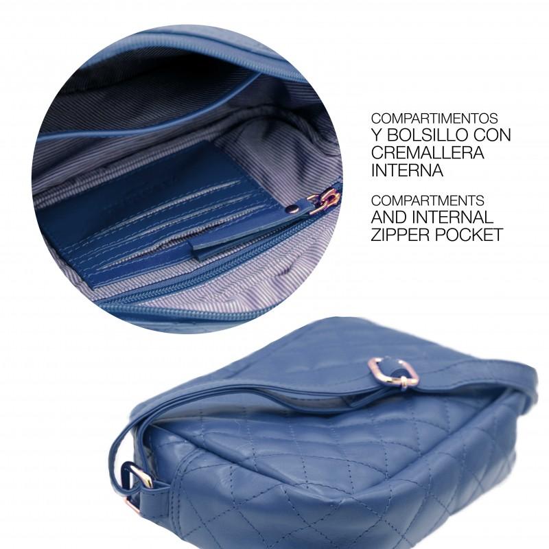 zerimar shoes Bolso bandolera acolchado de piel 15x20x6 cm Gran oferta