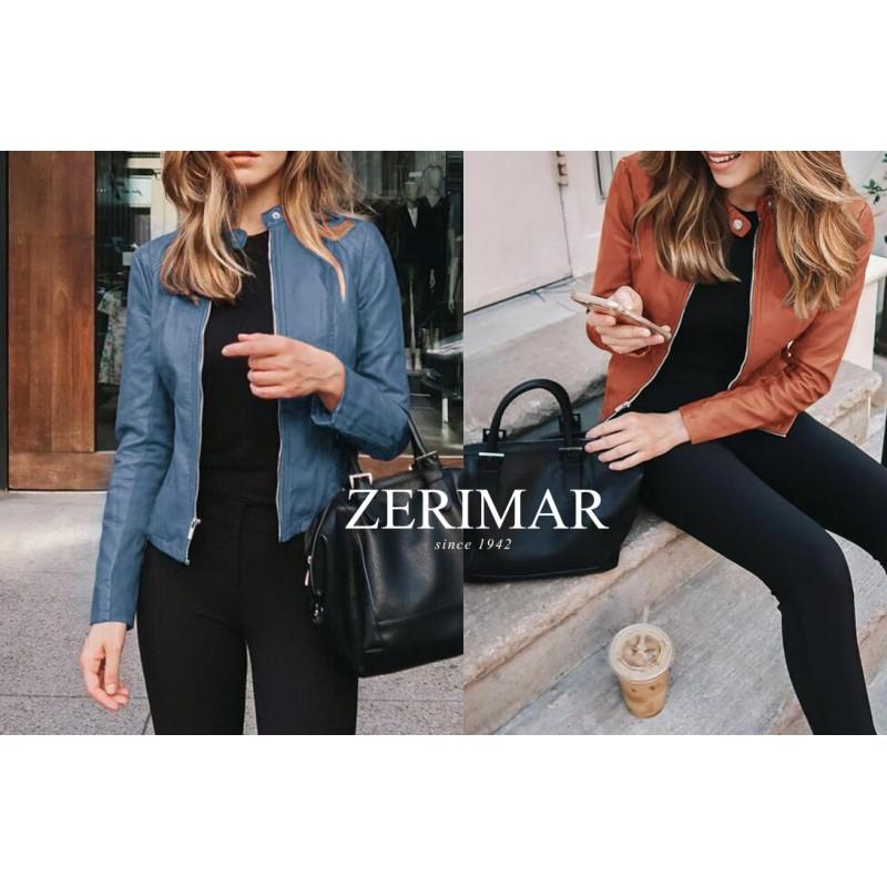zerimar shoes Chaqueta de piel con cremallera modelo CANAZEI Los más vendidos