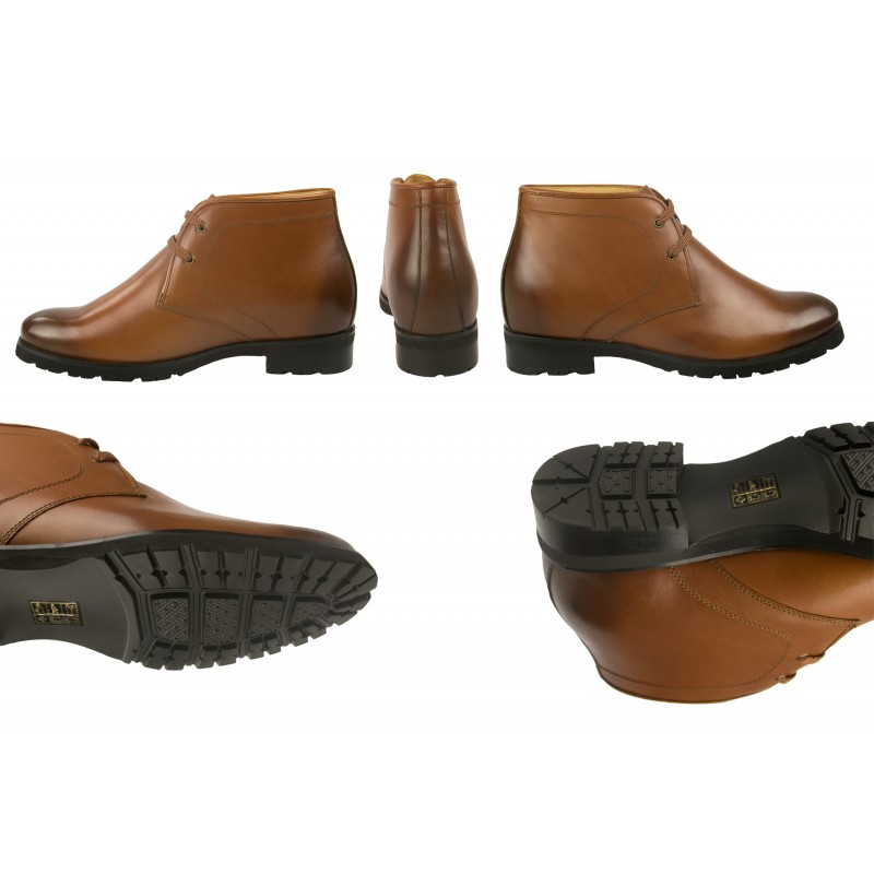 zerimar shoes Botas de piel de vestir con alzas de 7 5 cm para hombre Promoción por tiempo limitado