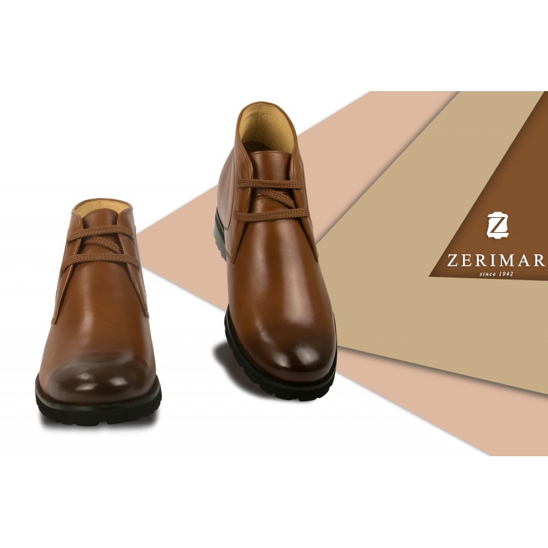 zerimar shoes Botas de piel de vestir con alzas de 7 5 cm para hombre Promoción por tiempo limitado