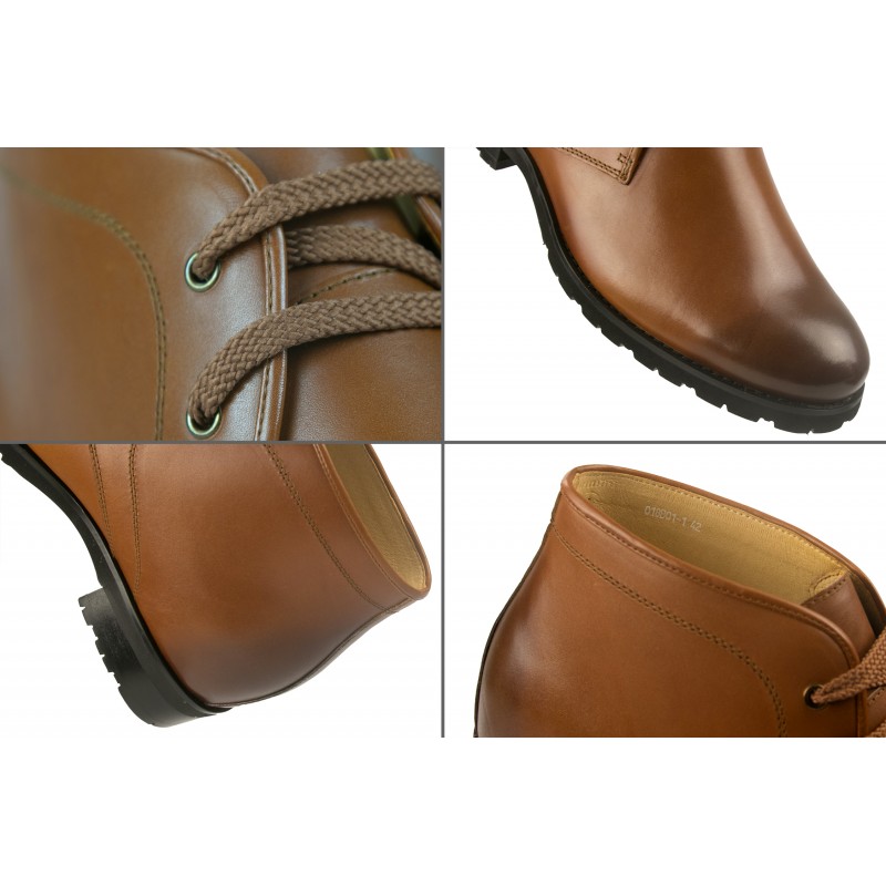 zerimar shoes Botas de piel de vestir con alzas de 7 5 cm para hombre Promoción por tiempo limitado