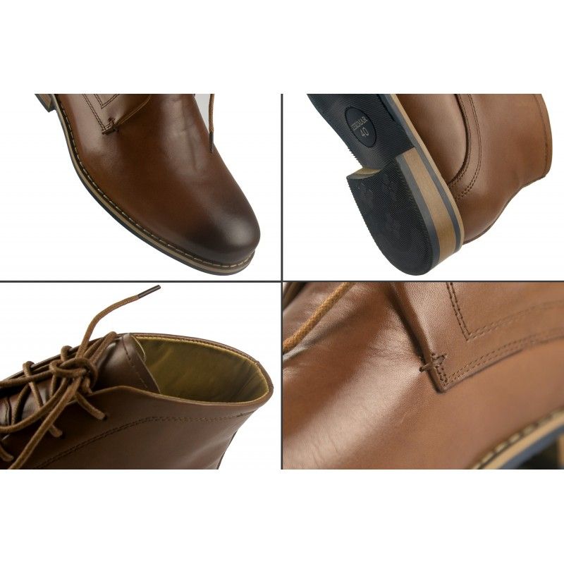 zerimar shoes Botas de vestir de piel con alzas que aumentan la altura 7 cm Tienda de fábrica