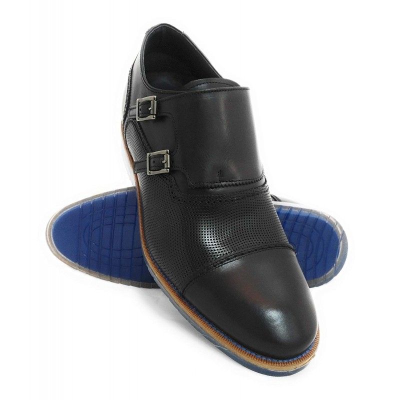 zerimar shoes Zapatos con alzas para hombre con doble hebilla fabricados en España Precios de Black Friday