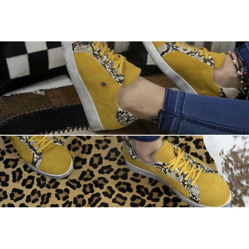 zerimar shoes Sneakers de piel de colores con estampado de python Grandes ahorros