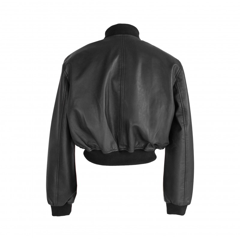 zerimar shoes Bomber corta de piel con cremallera modelo MITES Precio ultrabajo
