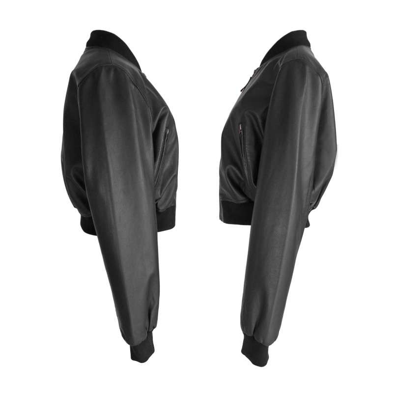 zerimar shoes Bomber corta de piel con cremallera modelo MITES Precio ultrabajo