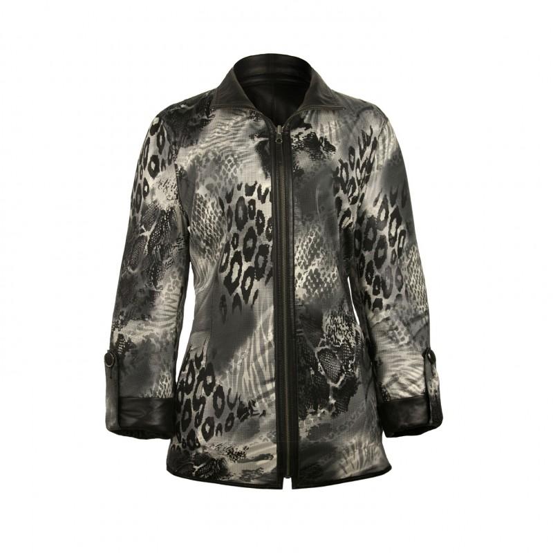 zerimar shoes Chaqueta reversible de cuero con cierre de cremallera EBRU Outlet