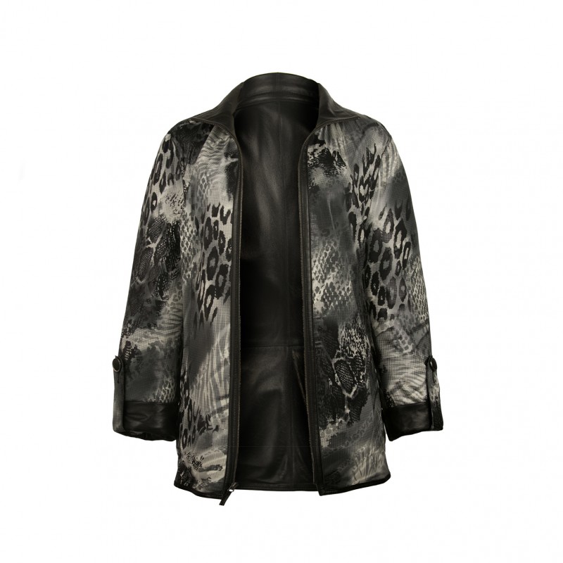zerimar shoes Chaqueta reversible de cuero con cierre de cremallera EBRU Outlet