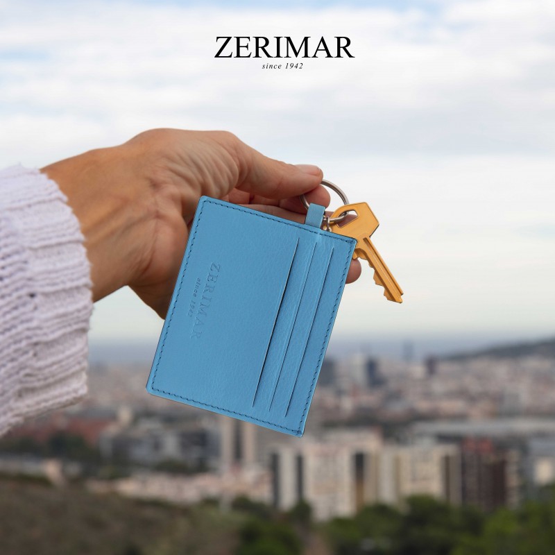 zerimar shoes Tarjetero de piel con llavero 8 5x10 cm BLUNDY Outlet online