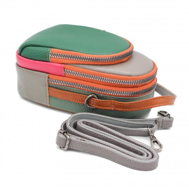zerimar shoes Bolso bandolera de piel multibolsillos 19x10x9 cm Rebajas baratas