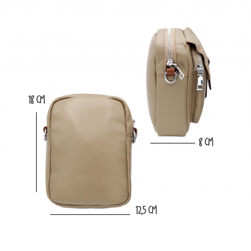 zerimar shoes Bolso bandolera pequeño de piel 18x12 5x8 cm Rebajas de fábrica