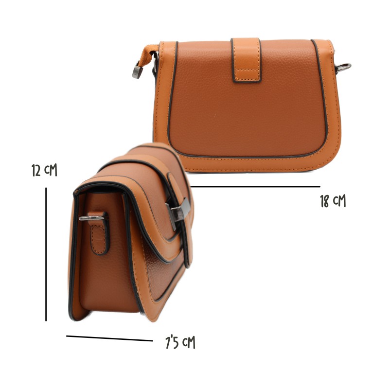 zerimar shoes Bolso bandolera de piel con correa ancha 18x12x7 5 cm Los más vendidos