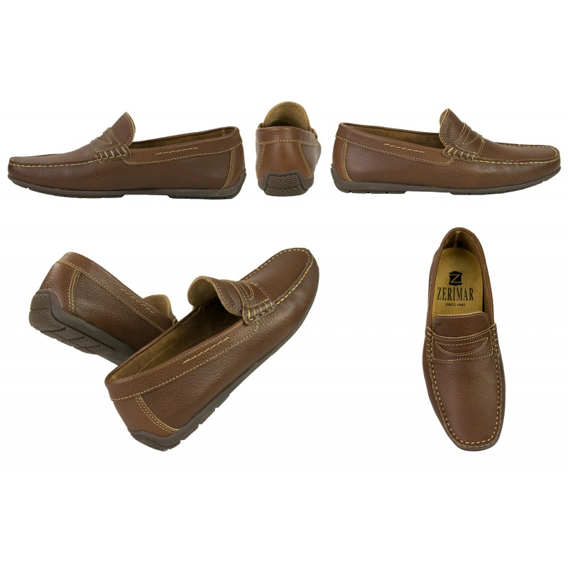 zerimar shoes Mocasines antifaz de piel en varios colores con costura Liquidación