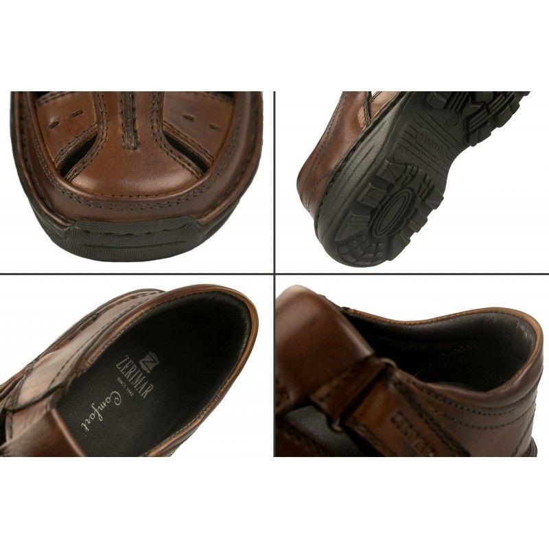 zerimar shoes Sandalias de hombre de piel de trekking o senderismo Oferta especial