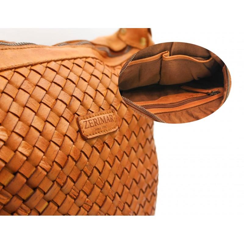 zerimar shoes Bolso de piel trenzado 36x26x6 cm Promoción por tiempo limitado