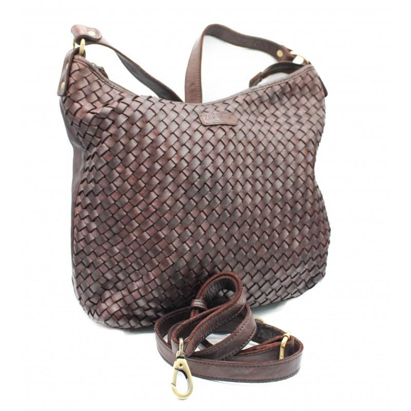zerimar shoes Bolso de piel trenzado 38x28x10 cm Oferta especial de fábrica
