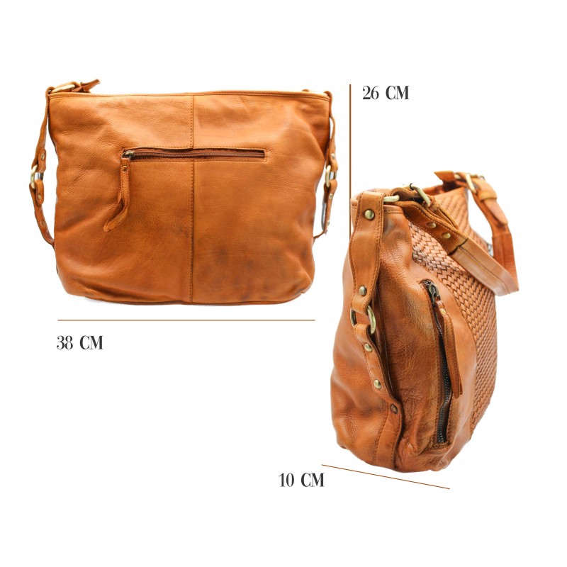 zerimar shoes Bolso de piel trenzado 38x26x10 cm Promoción trimestral