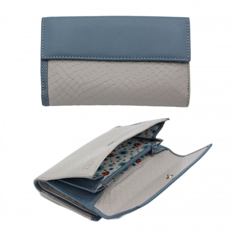 zerimar shoes Cartera de piel de mujer grabado reptil 17x10 5 cm Liquidación
