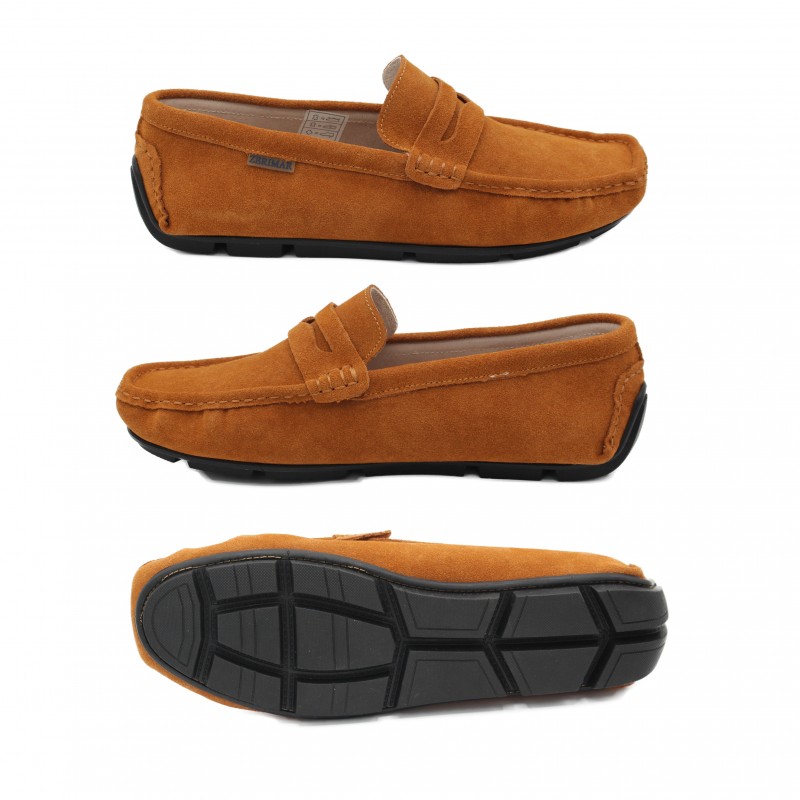 zerimar shoes Mocasines de ante natural con antifaz modelo BONNY Última moda