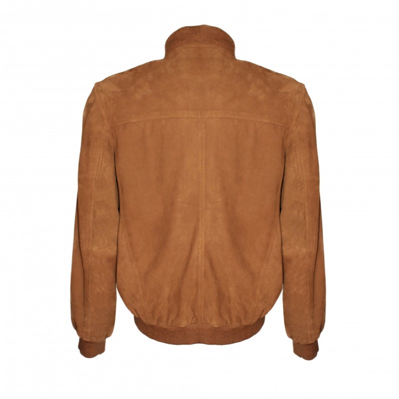 zerimar shoes Chaqueta de ante con bolsillos y cuello de punto SOJUO Ofertas especiales
