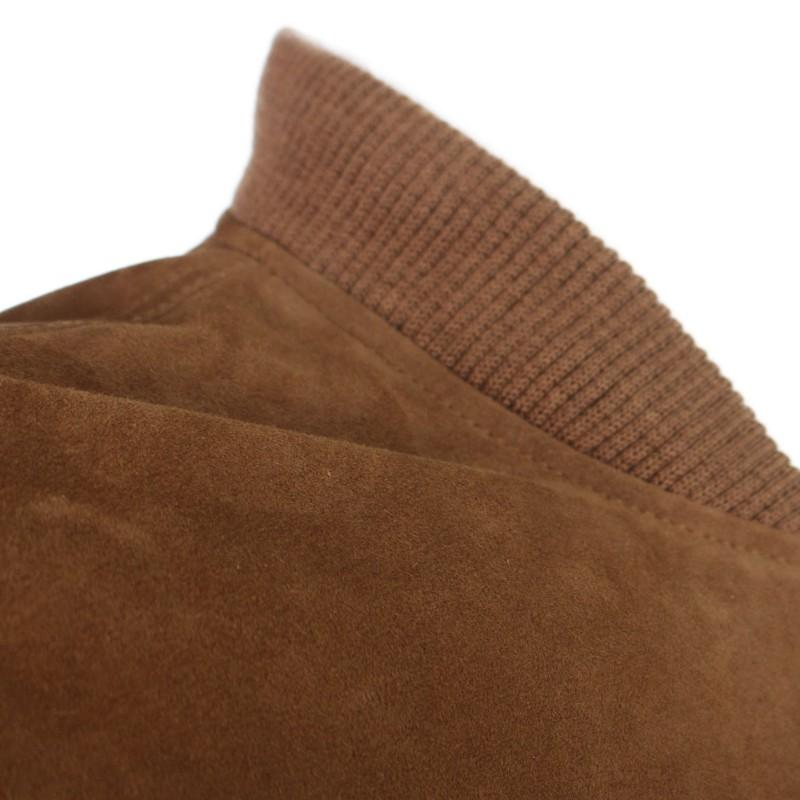 zerimar shoes Chaqueta de ante con bolsillos y cuello de punto SOJUO Ofertas especiales