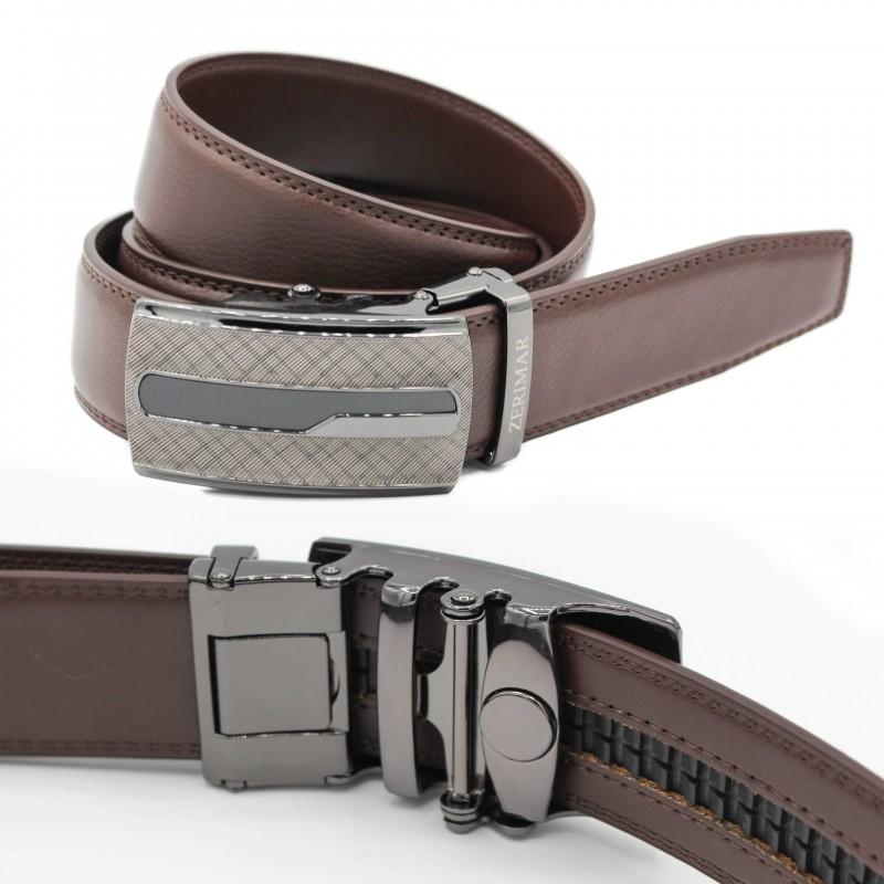 zerimar shoes Cinturón de piel con hebilla automatica modelo VEDO Rebajas de fin de temporada