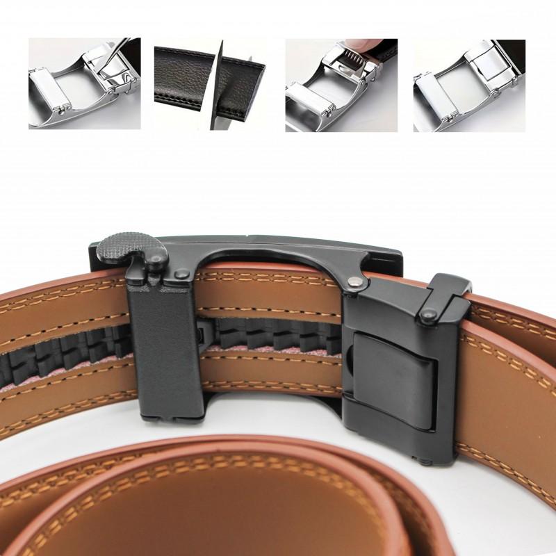 zerimar shoes Cinturón de piel con hebilla automatica modelo BASTA 2025